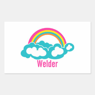 Rainbow Cloud Welder Sticker