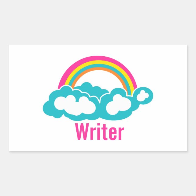 Rainbow Cloud Writer Sticker (Front)