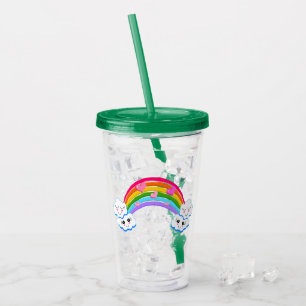 Rainbow Clouds Acrylic Tumbler