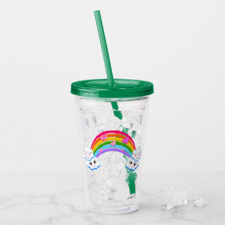 Rainbow Clouds Acrylic Tumbler