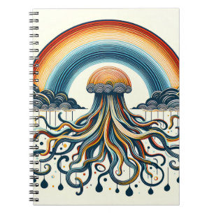 Rainbow Clouds and Tendrils  Notebook
