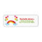 Rainbow Clouds & Balloons Kid's Birthday Address