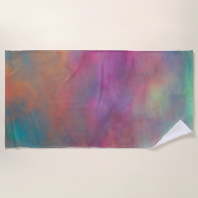 Rainbow Clouds   Beach Towel (Front)