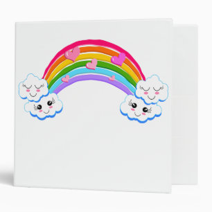Rainbow Clouds Binder
