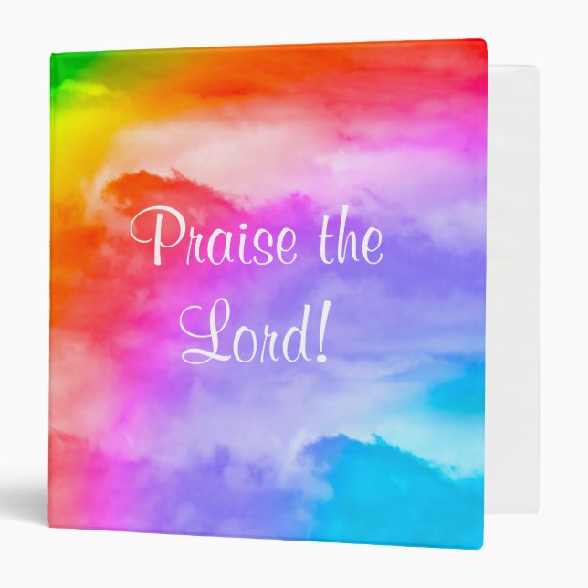 Rainbow Clouds Binder Heaven Praise the Lord (Front/Inside)