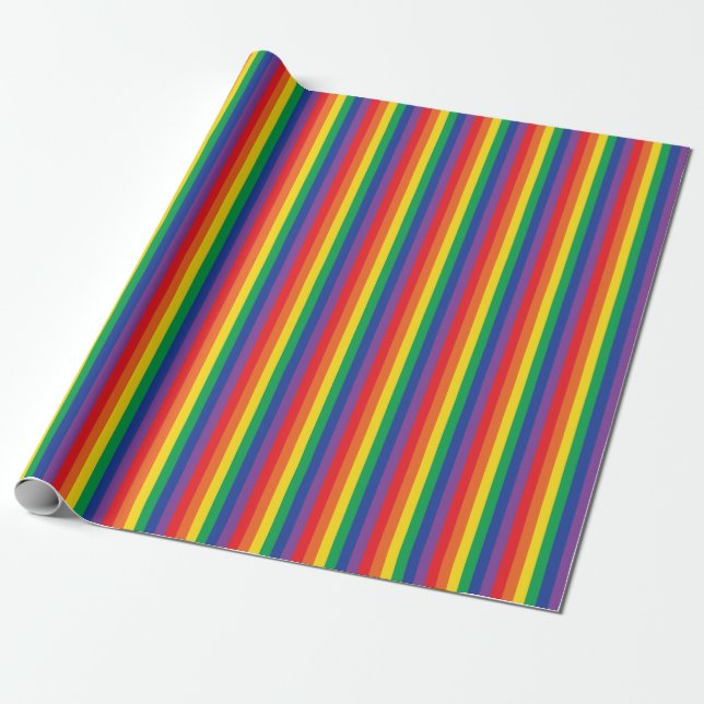 Rainbow & Clouds Cute 1st Birthday Party Wrapping Paper (Unrolled)