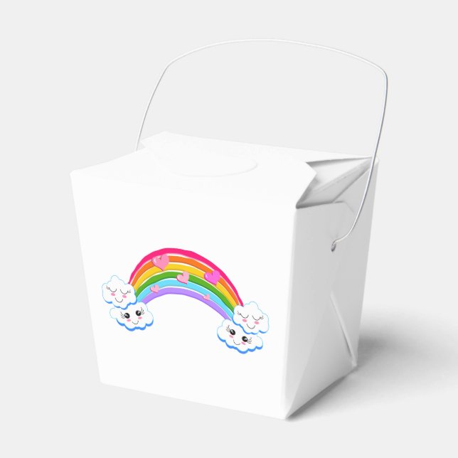 Rainbow Clouds Favour Box (Front Side)
