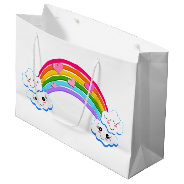 Rainbow Clouds Gift Bags (Front Angled)