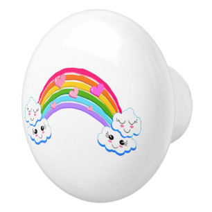 Rainbow Clouds Knob