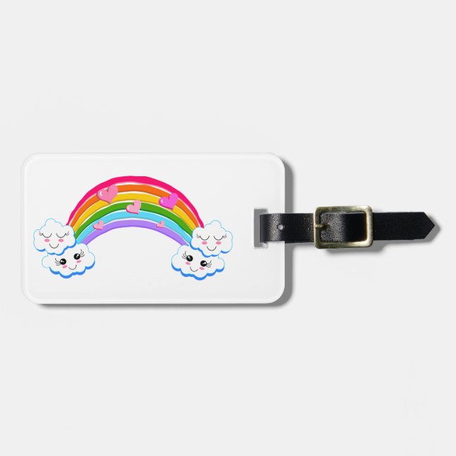 Rainbow Clouds Luggage Tag (Front Horizontal)