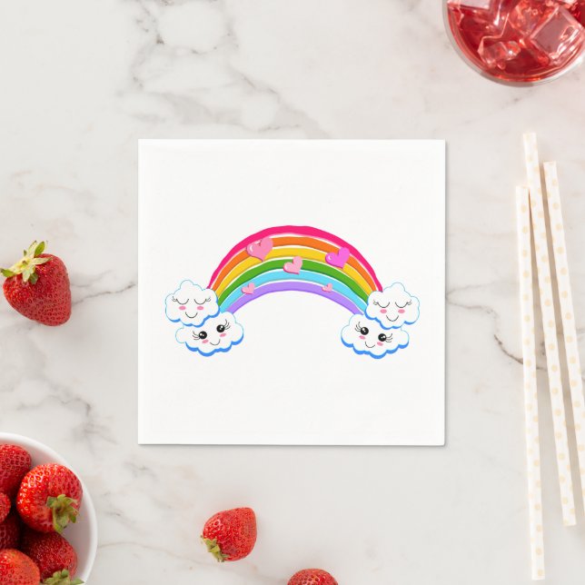 Rainbow Clouds Paper Napkins (Insitu)