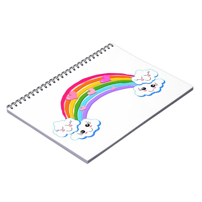 Rainbow Clouds Photo Notebook (Left Side)