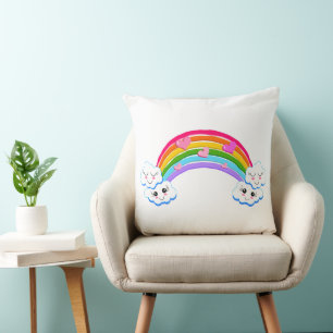 Rainbow Clouds Pillow