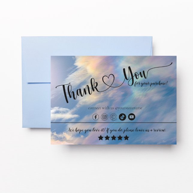 Rainbow Clouds Professional Thank You Cards (Creator Uploaded)