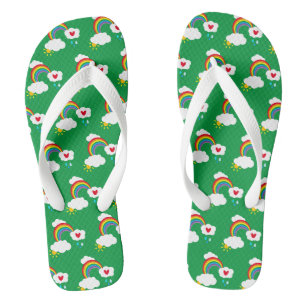 Rainbow, Clouds, Rain & Sun Flip Flops