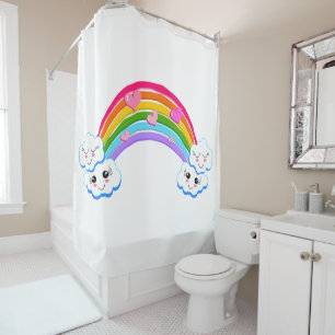 Rainbow Clouds Shower Curtain