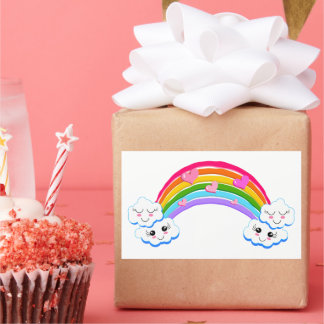 Rainbow Clouds Stickers