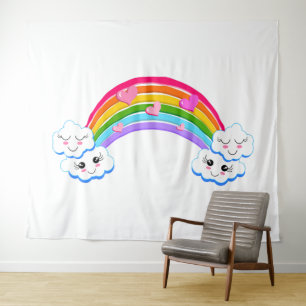 Rainbow Clouds Tapestry