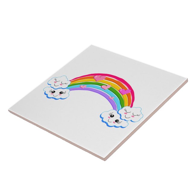 Rainbow Clouds Tile (Side)