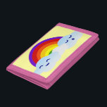Rainbow Clouds Tri-fold Wallet<br><div class="desc">Lovely rainbow illustration with cloud feet. Perfect for your personal customization. Add/change/delete text or change background colour by clicking 'customize'</div>
