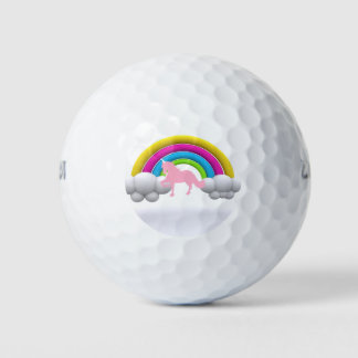 Rainbow, Clouds, Unicorn, Great Gift Idea, Custom Golf Balls