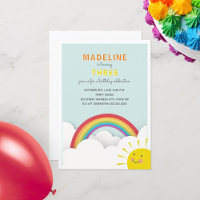 Rainbow Clouds Watercolor Sky Sunshine Birthday