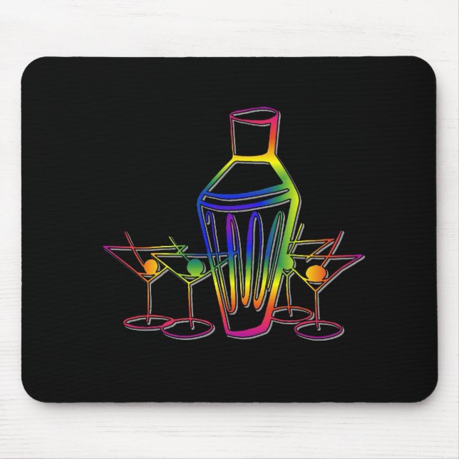 Rainbow Cocktails Mouse Pad (Front)