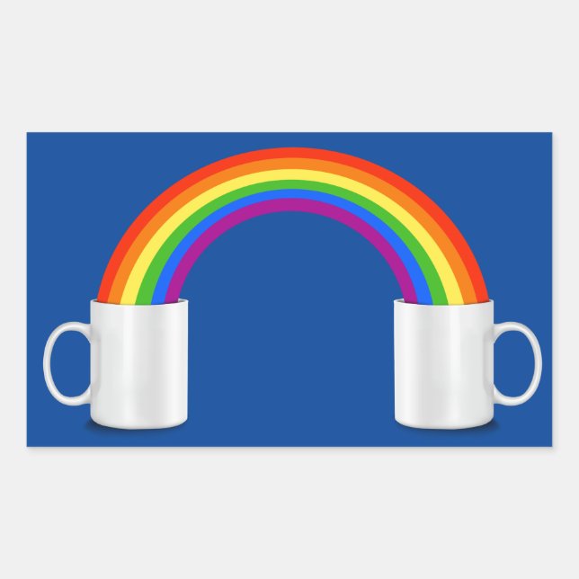 Rainbow Coffee Date T-Shirt Sticker (Front)