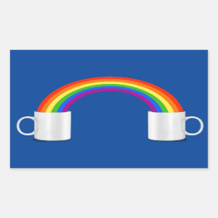 Rainbow Coffee Date T-Shirt Sticker
