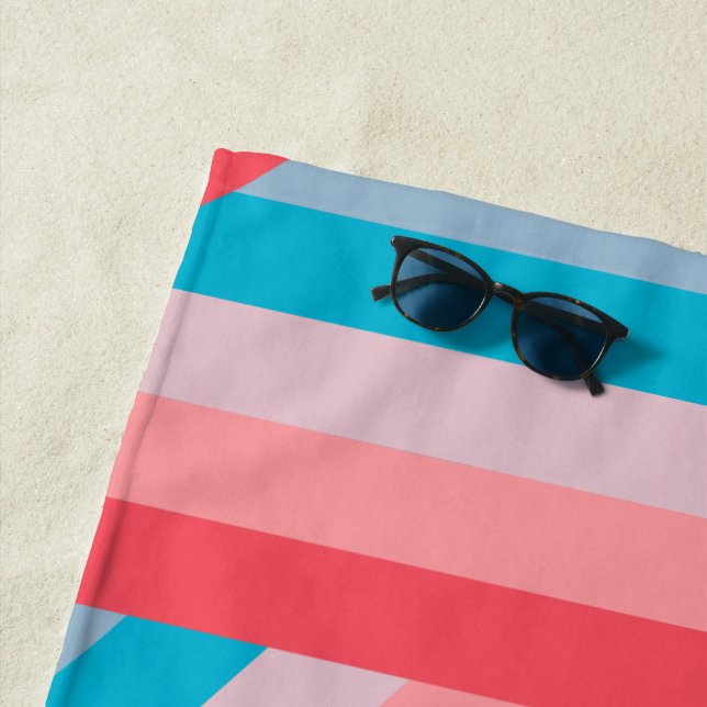 Rainbow Collage  Beach Towel (In Situ)