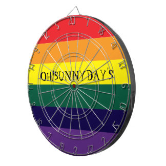 rainbow color dartboard