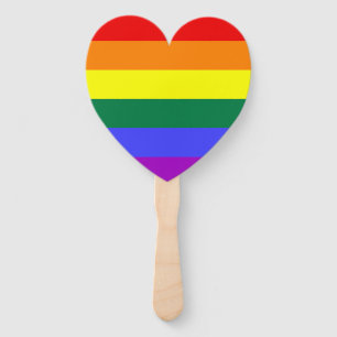 Rainbow color LGBT Flag Hand Fan