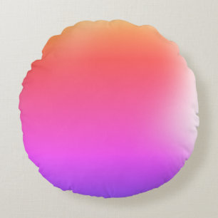 Rainbow color  round pillow
