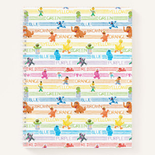 Rainbow Color Sesame Pals Pattern Notebook