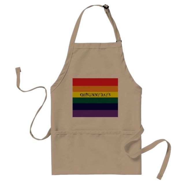 rainbow color standard apron (Front)