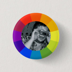 Rainbow Color Wheel 1 Inch Round Button