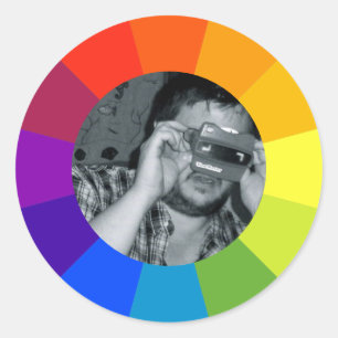 Rainbow Color Wheel Classic Round Sticker