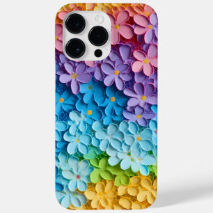 RAINBOW COLORED 3-D LOOK TINY FLOWERS Case-Mate iPhone 14 PRO MAX CASE