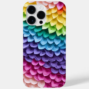 RAINBOW COLORED 3-D PAPER LOOK FLOWER PETALS Case-Mate iPhone 14 PRO MAX CASE
