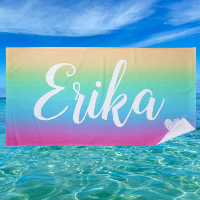 Rainbow colored Beach Towel (Creator Uploaded)