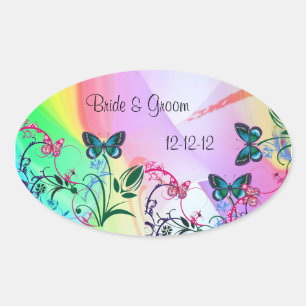 RAINBOW COLORED ENVELOPE SEAL STICKERS