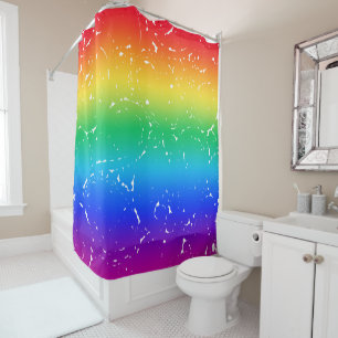 Rainbow colored giant paisley pattern