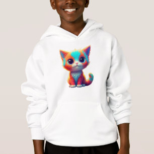 Rainbow Colored Kitten Cartoon-85748