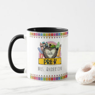 Rainbow Colored Pencils Teacher Mug