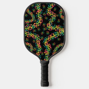 Rainbow Colored Seurat Style Pointillism Pattern Pickleball Paddle