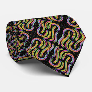 Rainbow Colored String Rope Repeating Pattern Tie