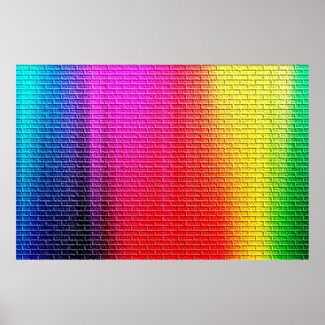 Rainbow colors abstract background. Gradient.abstr Poster (Front)