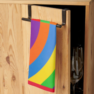 RAINBOW COLORS BRIGHT BIG SHARP KITCHEN TOWEL