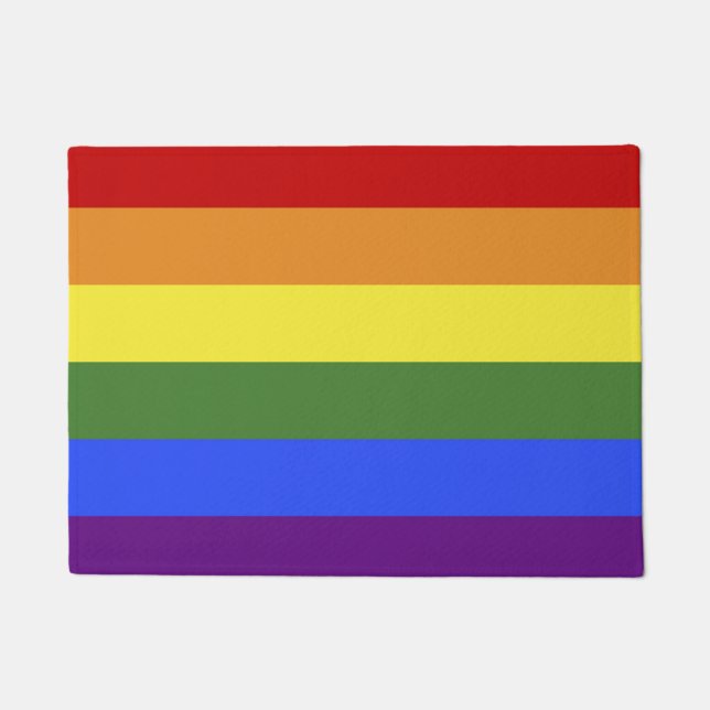 Rainbow colors door mat (Front)