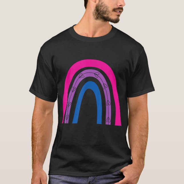 Rainbow Colors Flag Pride  Biseual Bi  T-Shirt (Front)
